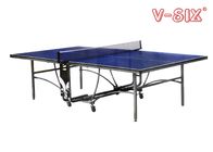 Niebieski kolor Standardowy składany stół do tenisa stołowego Stabilna struktura do ćwiczeń biurowych