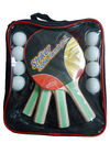Carry Bag Packing Table Tennis Set 5mm Sklejka nietoperzy 8 PVC Balls With Rubber